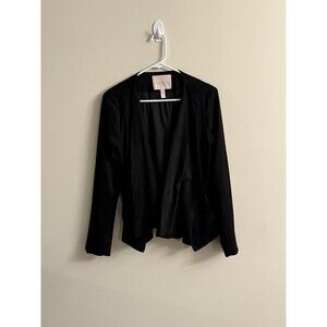 Hutch Jacket Collarless Tiered Open Front Pockets Lined Stretch Size‎ M